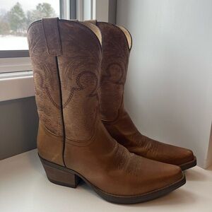Brown Leather Cowgirl Boots